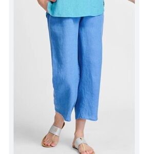 Flax Linen Cropped Sociable Flood Pants